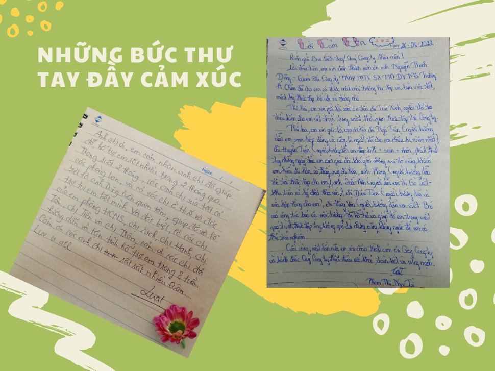 Những bức thư tay đầy cảm xúc của các bạn sinh viên