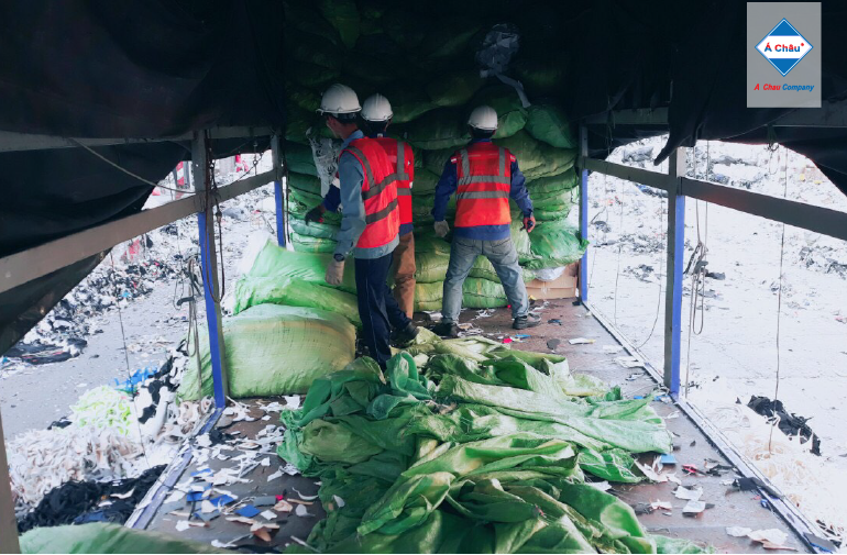 Transporting and treating industrial waste