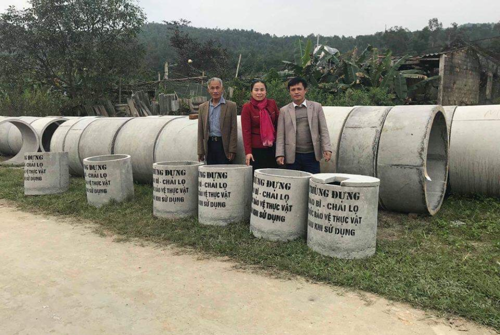 Hà Tĩnh: Lắp đặt 20 bể thu gom vỏ thuốc BVTV tại phường Trung Lương!