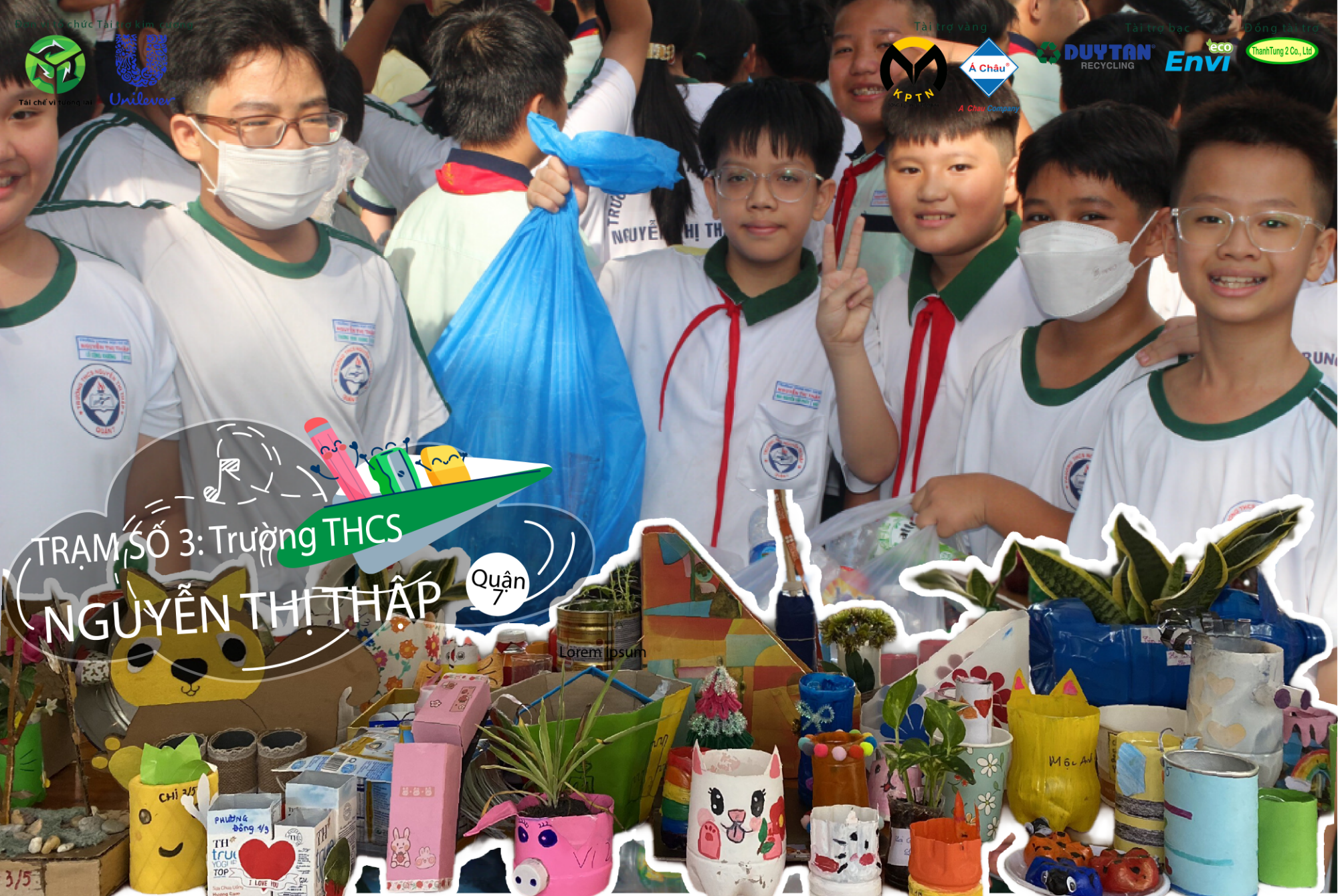 Tái chế học đường - Trạm 03: "Bước nhảy ngàn cân" của Bãi chôn lấp rác cùng các bạn học sinh Trường THCS Nguyễn Thị Thập!