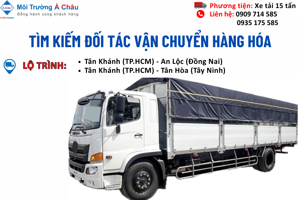 MÔI TRƯỜNG Á CHÂU - TÌM ĐỐI TÁC VẬN CHUYỂN HÀNG HÓA 