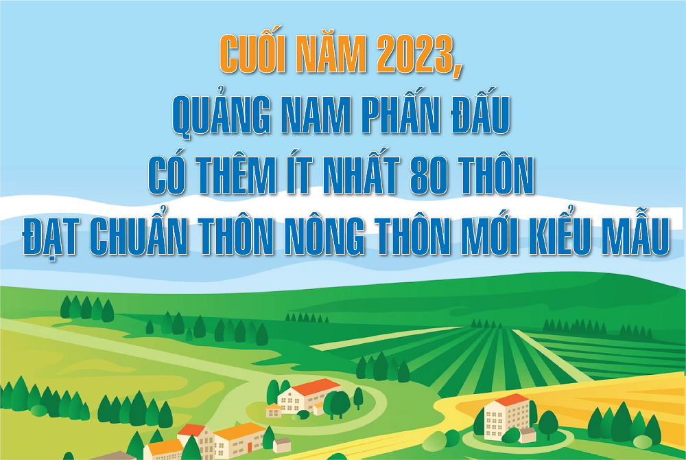 Quảng Nam phấn đấu có thêm ít nhất 80 thôn đạt chuẩn thôn nông thôn mới kiểu mẫu vào cuối năm 2023