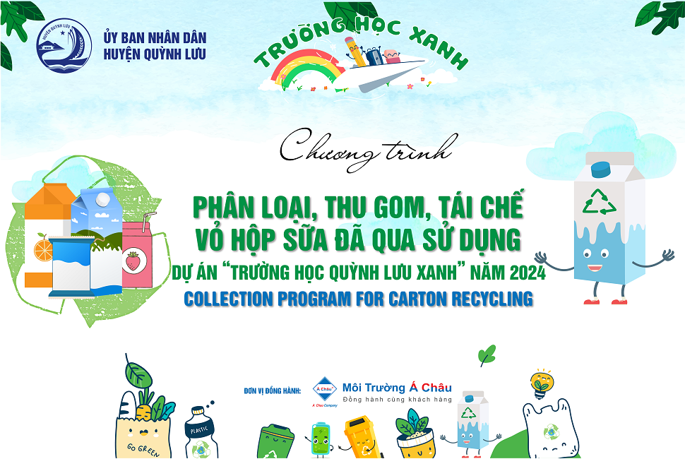 huyện Quỳnh Lưu trường học xanh tái chế vỏ hộp sữa