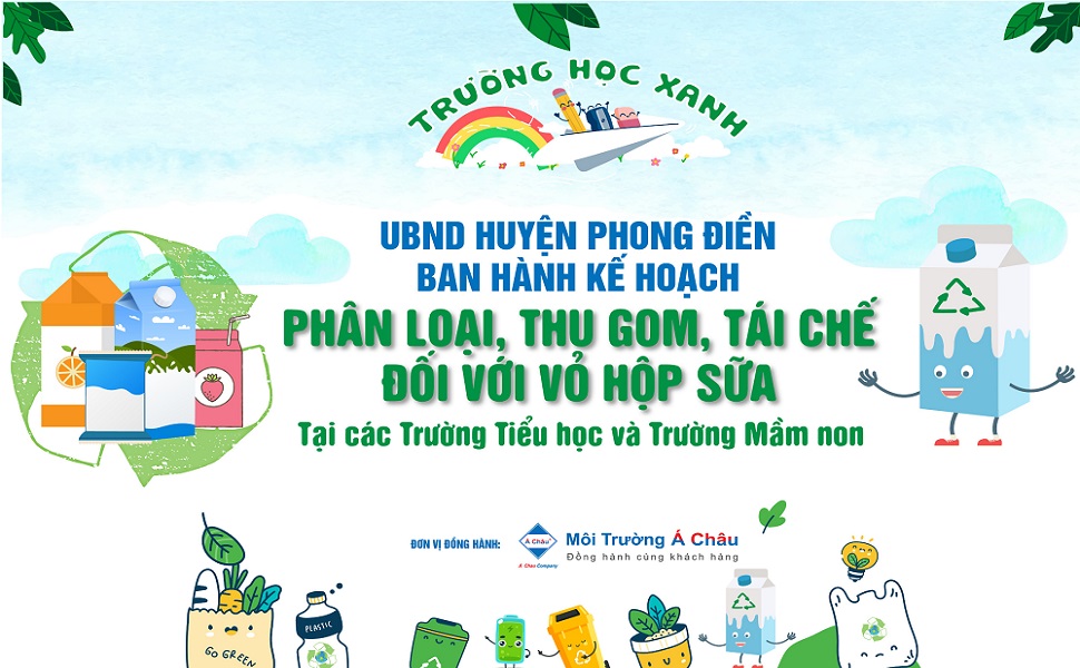 Huyện Phong Điền thu gom tái chế vỏ hộp sữa