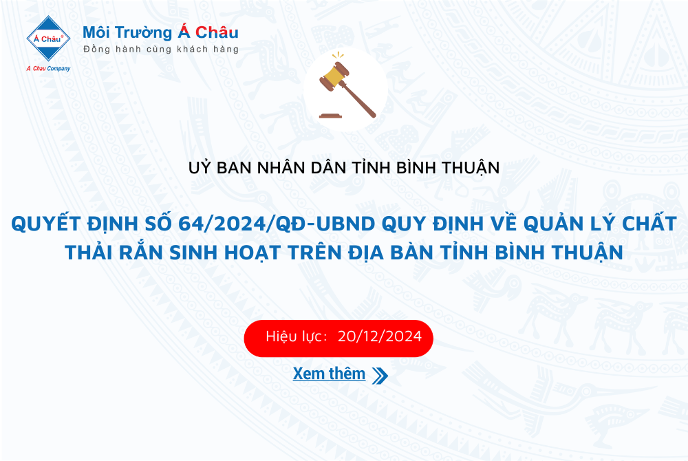 Ban hành quy định về quản lý chất thải rắn sinh hoạt trên địa bàn Tỉnh Bình Thuận