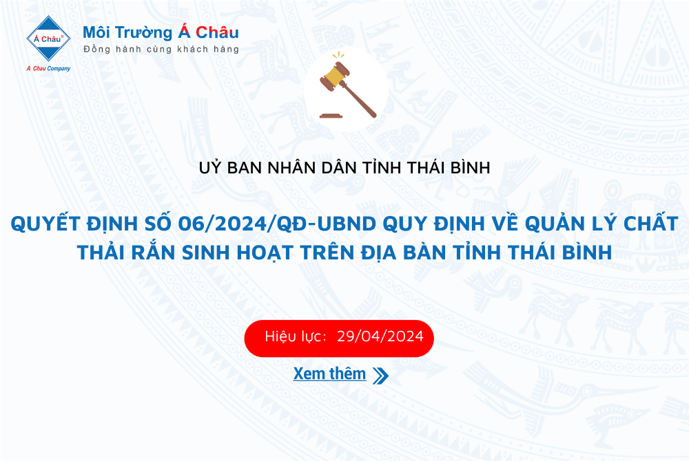 Ban hành quy định về quản lý chất thải rắn sinh hoạt trên địa bàn Tỉnh Thái Bình