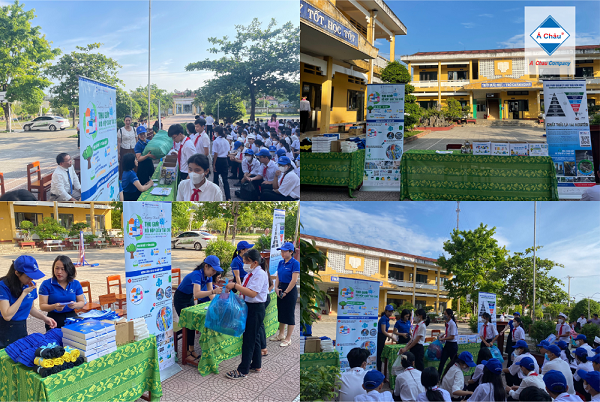 Green School Project accompanies the waste-for-gift exchange program at Dien Hoa Secondary School (Hue Province, Vietnam)