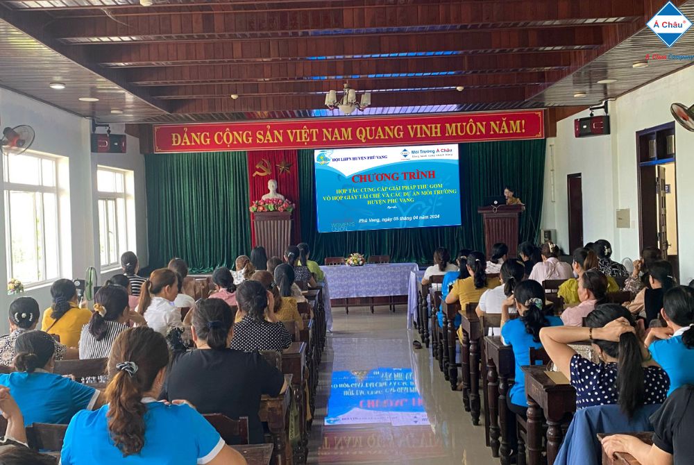 Hội Liên Hiệp Phụ Nữ Huyện Phú Vang tổ chức chương trình “Hợp tác cung cấp giải pháp Thu gom vỏ hộp giấy tái chế và các dự án môi trường tại Huyện Phú Vang”