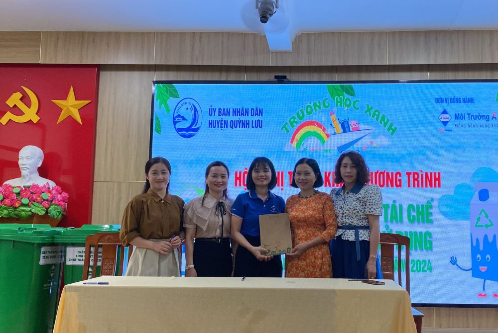 Môi Trường Á Châu hợp tác cung cấp giải pháp Thu gom vỏ hộp sữa, chất thải tái chế và các dự án môi trường tại Huyện Quỳnh Lưu tỉnh Nghệ An