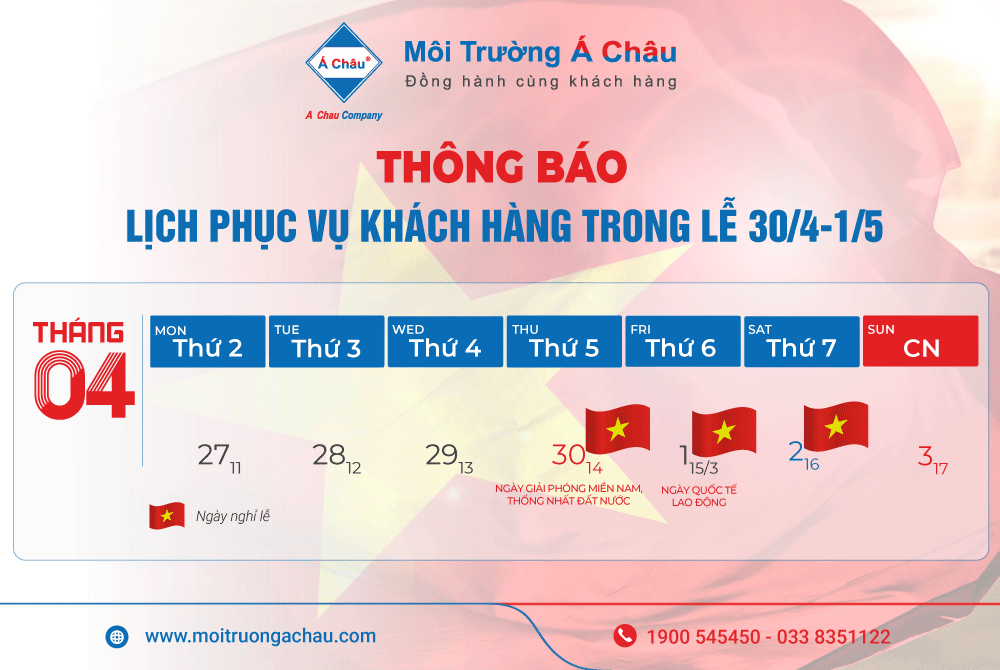 Thông báo Lịch phục vụ Khách hàng trong dịp Lễ 30/4 và 1/5 năm 2026  | Notice for holidays