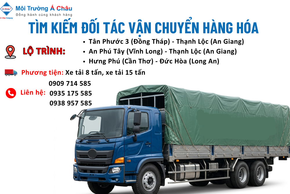 MÔI TRƯỜNG Á CHÂU - TÌM ĐỐI TÁC VẬN CHUYỂN HÀNG HÓA 