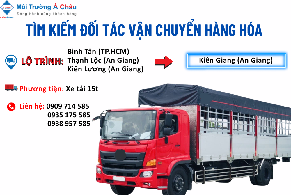 MÔI TRƯỜNG Á CHÂU - TÌM ĐỐI TÁC VẬN CHUYỂN HÀNG HÓA 