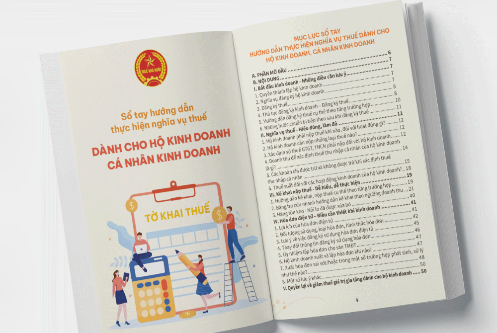 Cục Thuế ban hành Sổ tay hướng dẫn thực hiện nghĩa vụ thuế dành cho hộ kinh doanh năm 2026