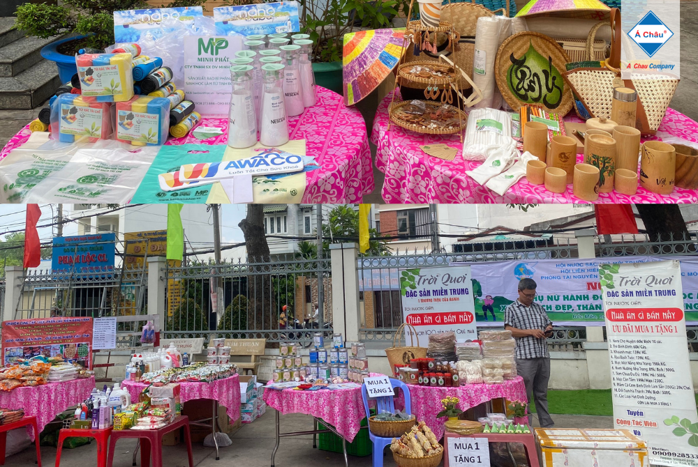 Đa dạng các gian hàng quy đổi quà trong ngày hội diễn ra tại UBND xã Tân Xuân – Huyện Hóc Môn