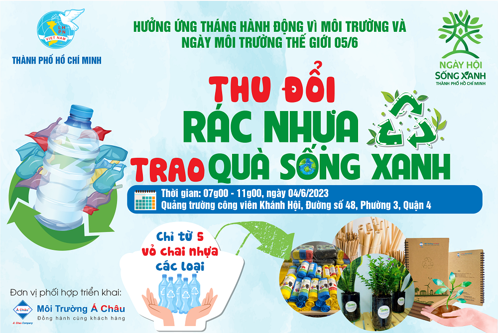 Green Living Festival 2023: Ho Chi Minh City Women's Union organizes " Exchanging Plastic Waste – Giving Green Living Gifts" and introduces eco-friendly products
