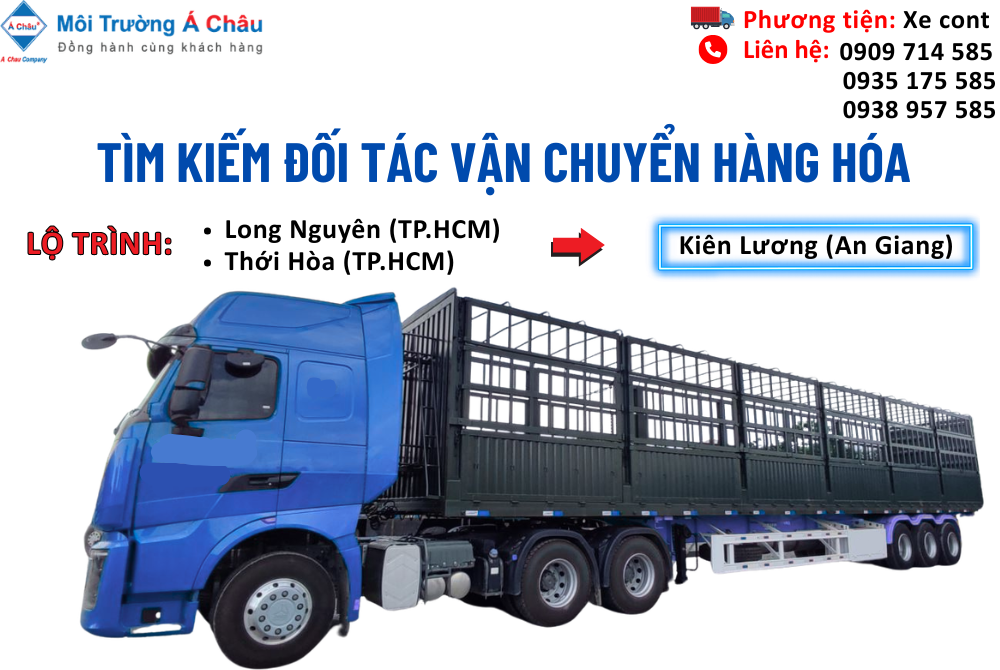 MÔI TRƯỜNG Á CHÂU - TÌM ĐỐI TÁC VẬN CHUYỂN HÀNG HÓA 
