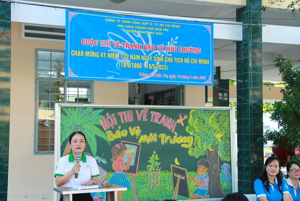 Environmental Protection Painting Contest at My Hoa Secondary School (Ben Tre Province)