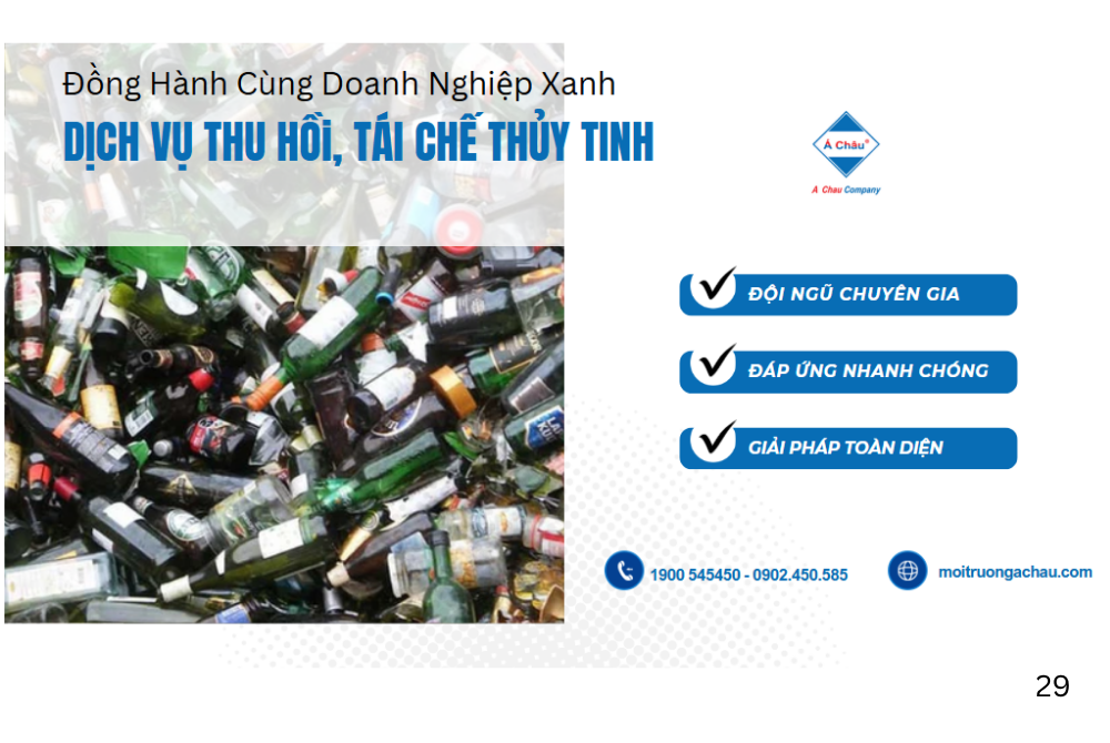  Môi trường Á Châu cung cấp dịch vụ thu gom và tái chế thủy tinh – Đồng hành cùng doanh nghiệp xanh