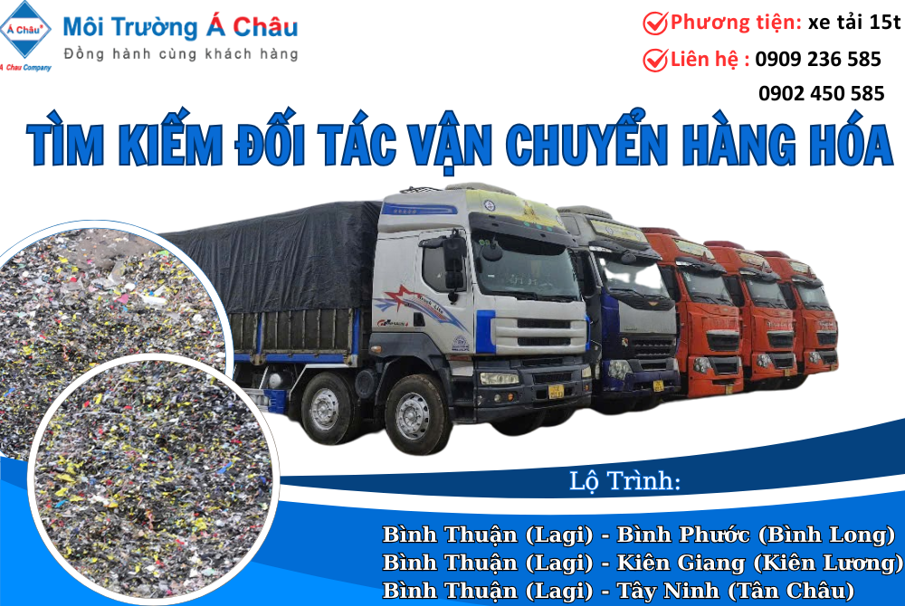 MÔI TRƯỜNG Á CHÂU - TÌM ĐỐI TÁC VẬN CHUYỂN HÀNG HÓA
