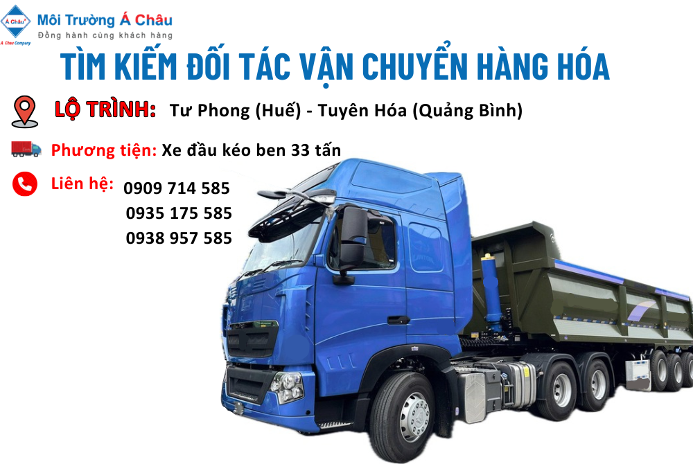 MÔI TRƯỜNG Á CHÂU - TÌM ĐỐI TÁC VẬN CHUYỂN HÀNG HÓA 