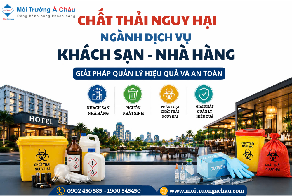 Tổng quan về Chất thải nguy hại trong ngành dịch vụ khách sạn – nhà hàng.