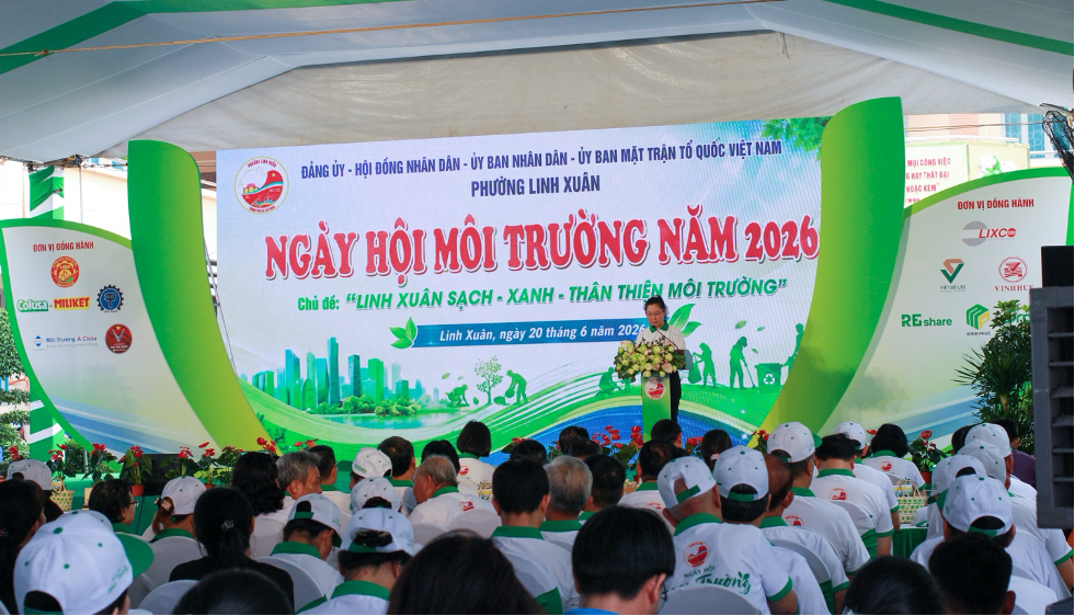 Phường Linh Xuân tổ chức Ngày hội Môi trường với chủ đề "Linh Xuân Sạch - Xanh - Thân Thiện Môi Trường"