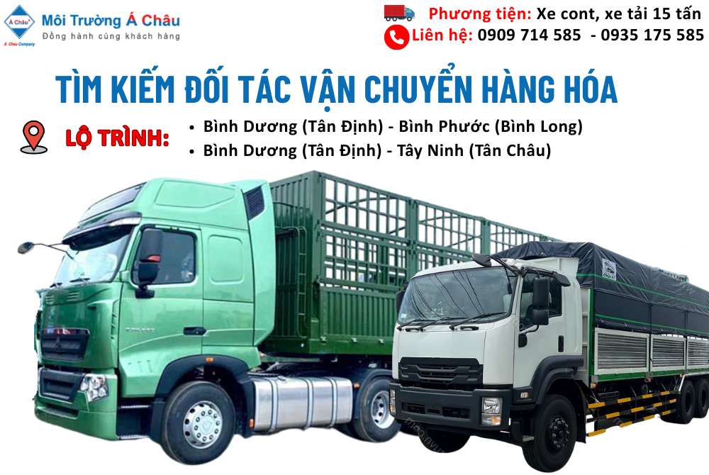 MÔI TRƯỜNG Á CHÂU - TÌM ĐỐI TÁC VẬN CHUYỂN HÀNG HÓA 