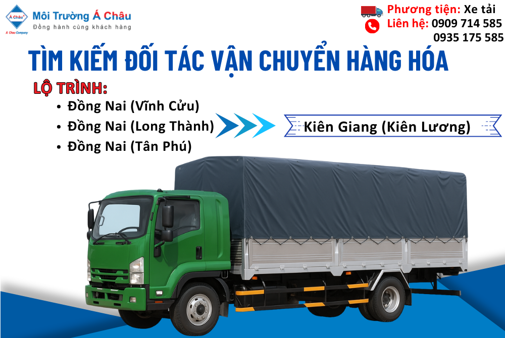MÔI TRƯỜNG Á CHÂU - TÌM ĐỐI TÁC VẬN CHUYỂN HÀNG HÓA 