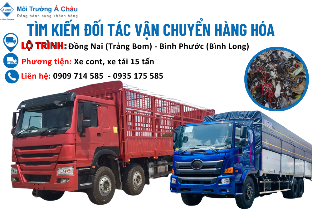 MÔI TRƯỜNG Á CHÂU - TÌM ĐỐI TÁC VẬN CHUYỂN HÀNG HÓA 