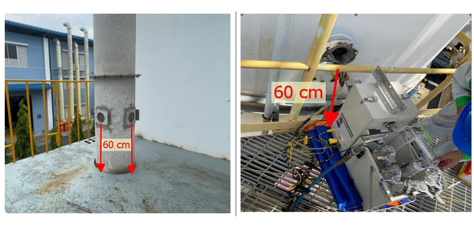 Hướng dẫn quy định kỹ thuật sàn thao tác và vị trí lỗ khoan quan trắc khí thải  