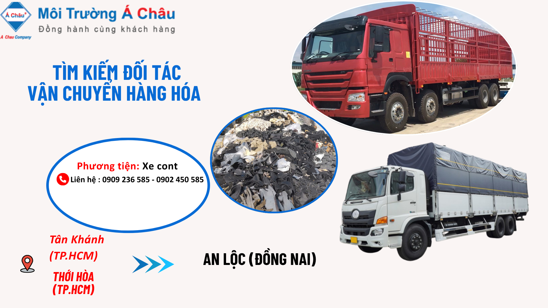 MÔI TRƯỜNG Á CHÂU - TÌM ĐỐI TÁC VẬN CHUYỂN HÀNG HÓA 