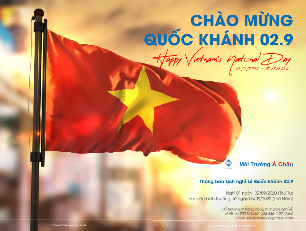 Thông báo lịch nghỉ Lễ Quốc khánh 02/9 - Notice for Vietnam's National Day