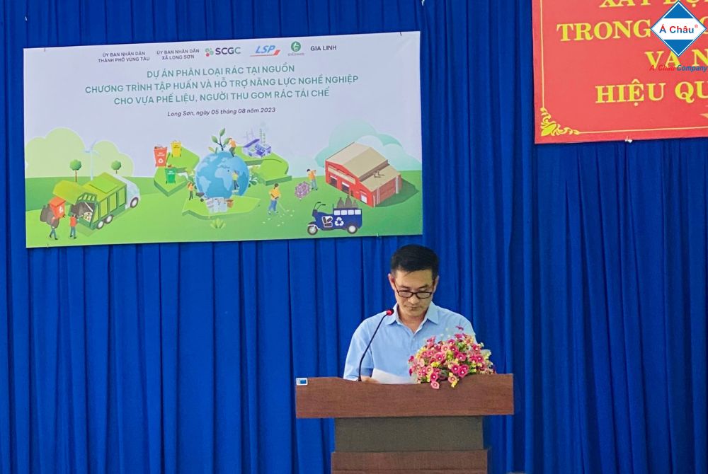 Dự án "Phân loại rác tại nguồn chương trình tập huấn và hỗ trợ năng lực nghề nghiệp cho vựa phế liệu, người thu gom rác tái chế" tại Xã Long Sơn, Thành phố Vũng Tàu