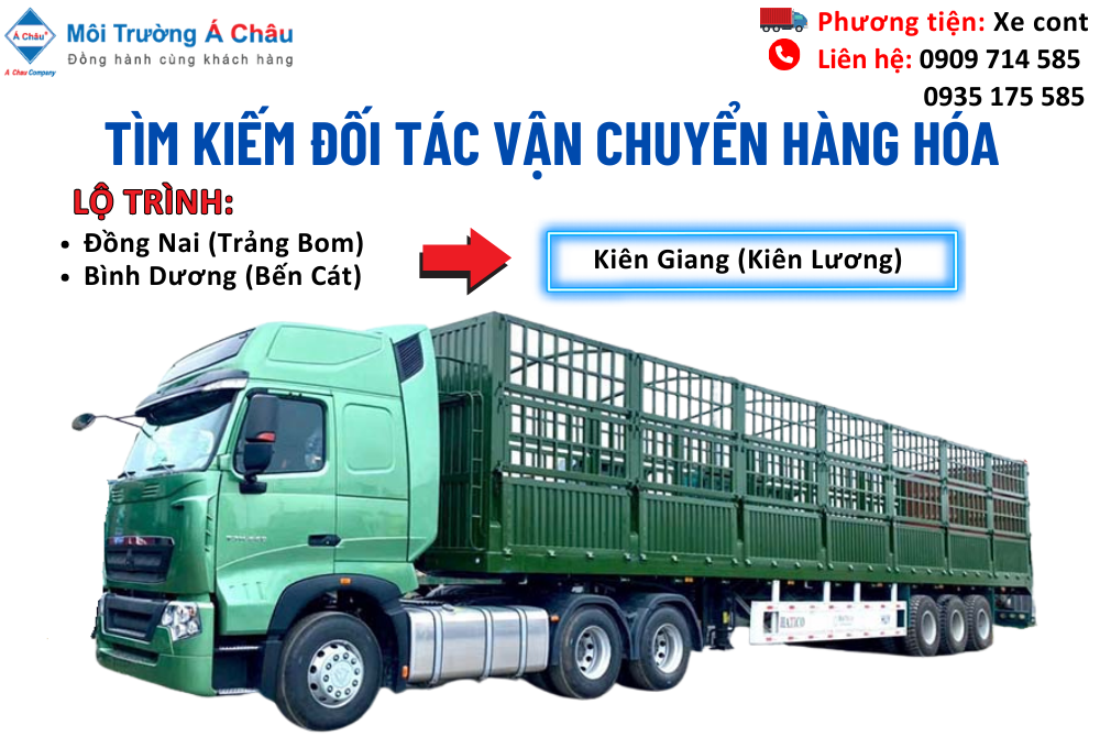 MÔI TRƯỜNG Á CHÂU - TÌM ĐỐI TÁC VẬN CHUYỂN HÀNG HÓA 