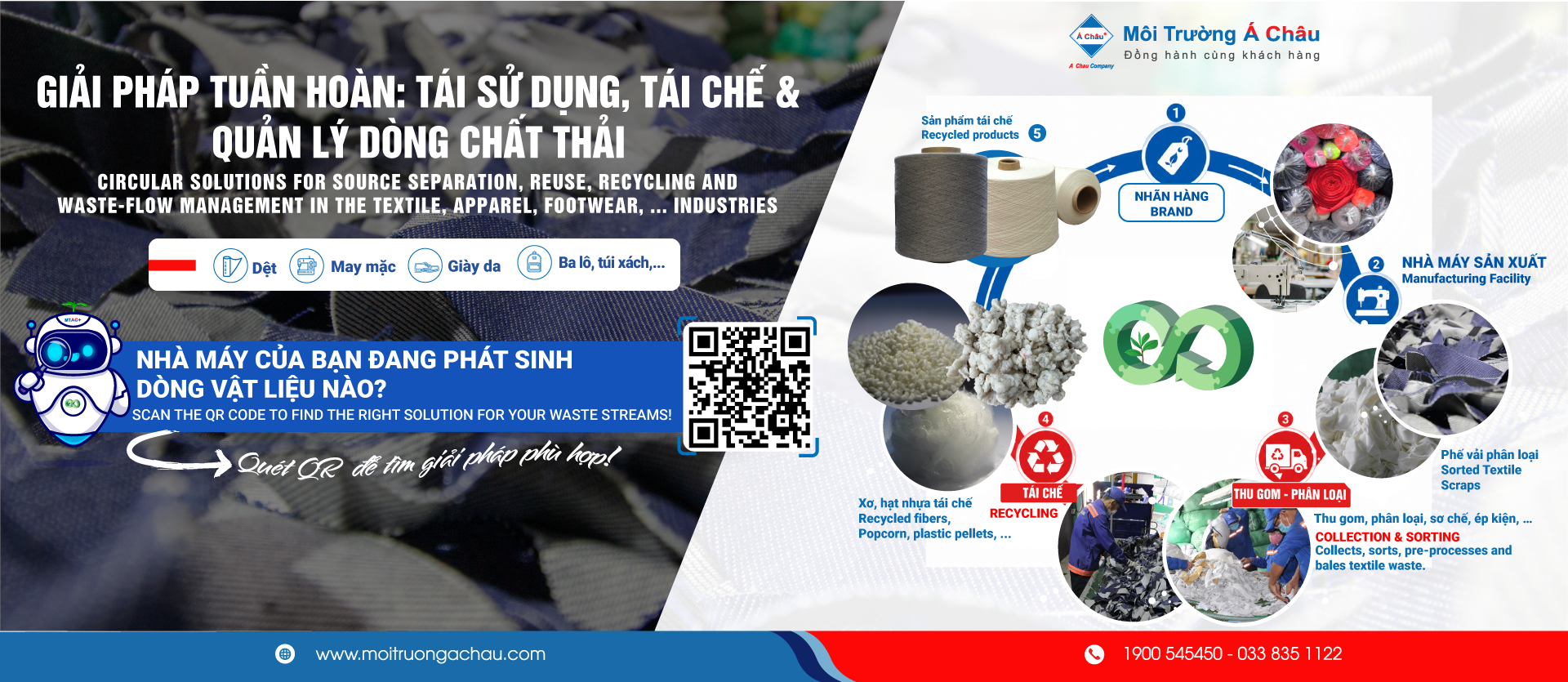 Giải pháp tuần hoàn tái sử dụng, tái chế phế liệu may mặc
