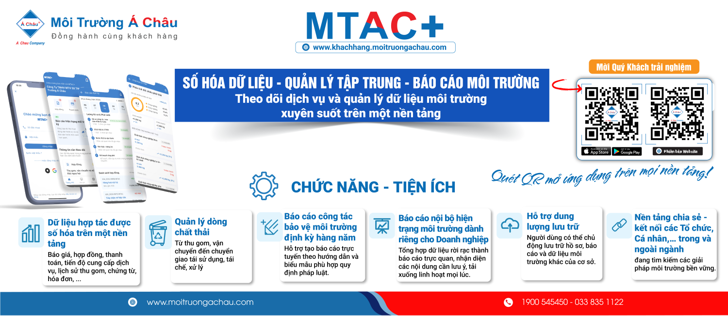 ứng dụng MTAC+ dõi dòng chất thải từ thu gom đến chuyển giao, báo cáo
