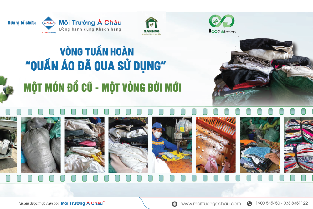 Gần 500 kg quần áo cũ được tái sử dụng, gia tăng vòng đời | Hoạt động bởi Môi Trường Á Châu x Cộng đồng Xanh 50 Đồng
