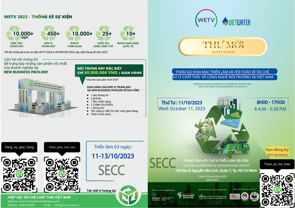 Triển lãm và Hội thảo về Tái chế, Xử lý chất thải & Công nghệ môi trường tại Việt Nam 