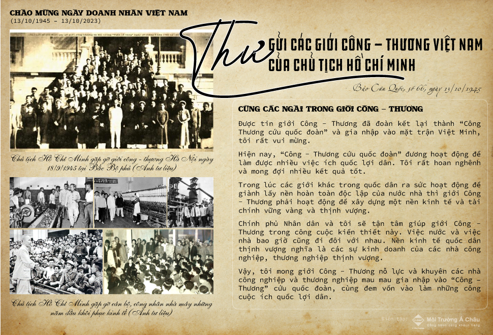 Lá thư Bác Hồ gửi đến giới Công – Thương Việt Nam (13.10.1945) 