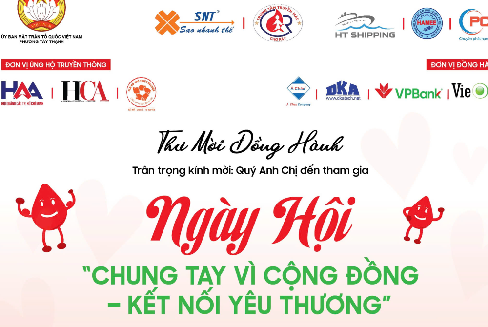 [Thư mời] “Chung tay vì Cộng đồng” năm 2025: hiến máu tình nguyện, gây Quỹ thiện nguyện và thu hồi rác tái chế - tích điểm - đổi quà!