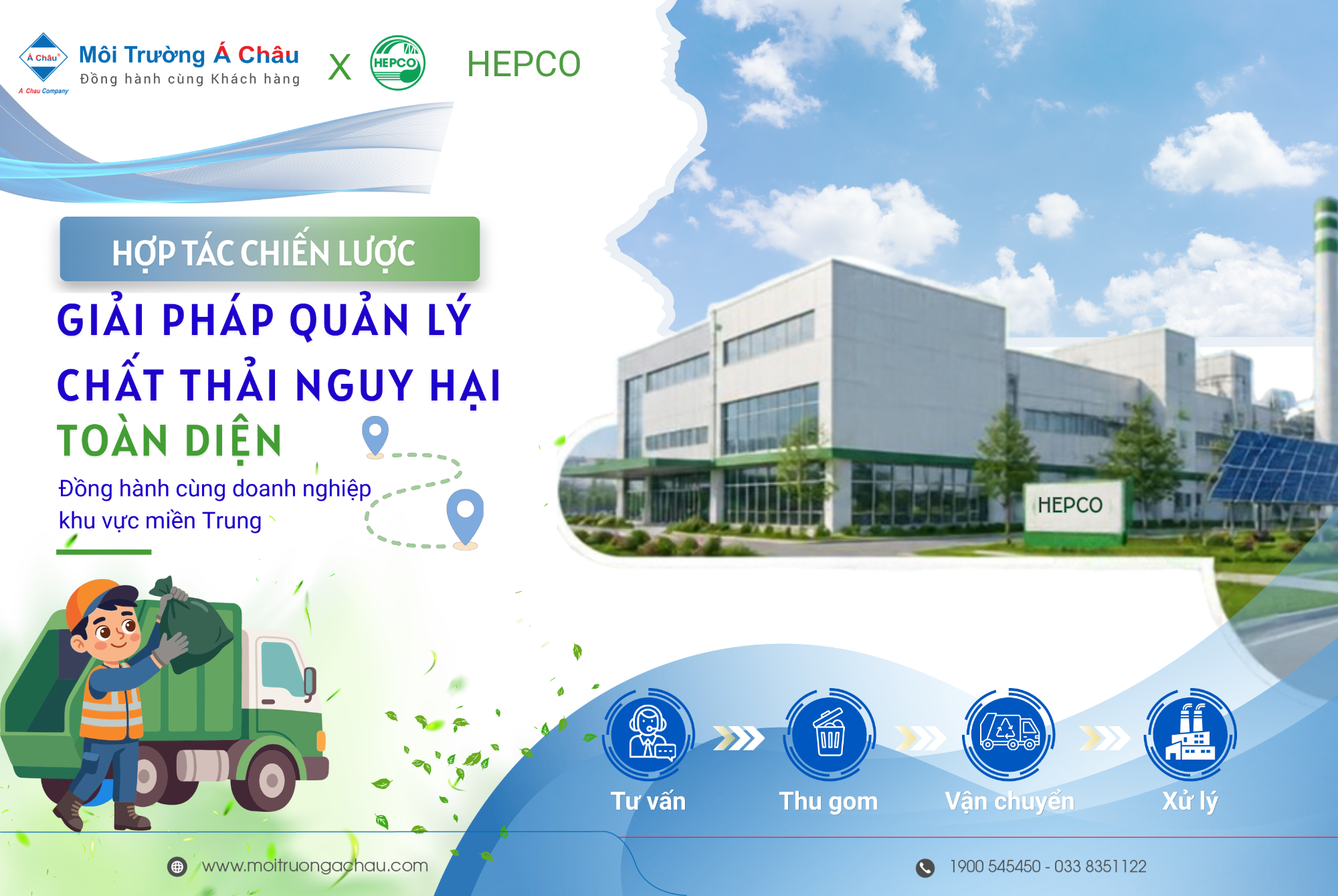 MTAC và HEPCO hợp tác chiến lược – Đồng hành mang đến giải pháp quản lý chất thải nguy hại toàn diện cho doanh nghiệp khu vực miền Trung