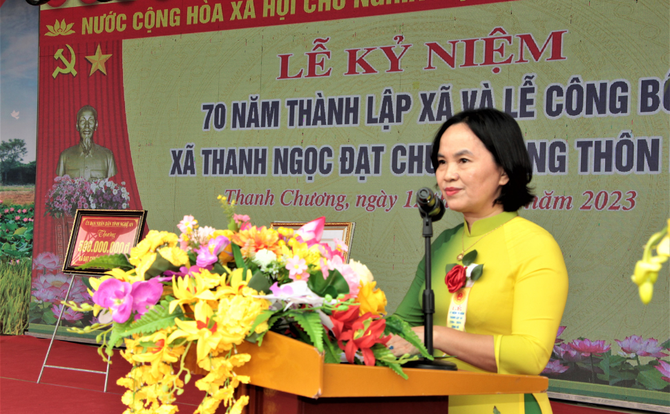 Thanh Chương: Xã Thanh Ngọc công bố đạt chuẩn NTM!