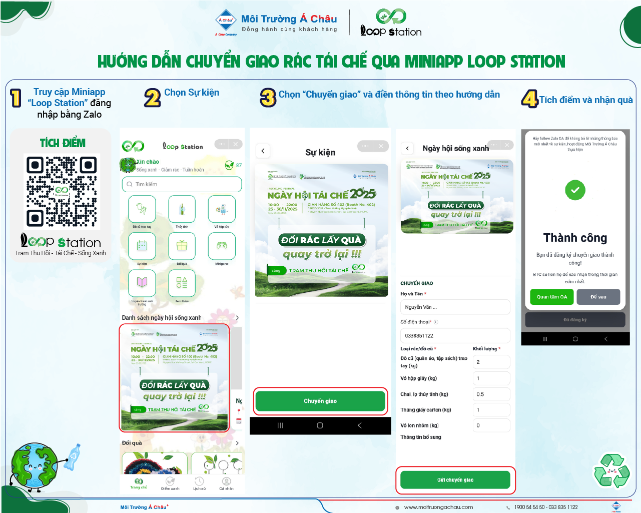 “Đổi rác lấy quà” qua ứng dụng Trạm thu hồi “Loop Station”