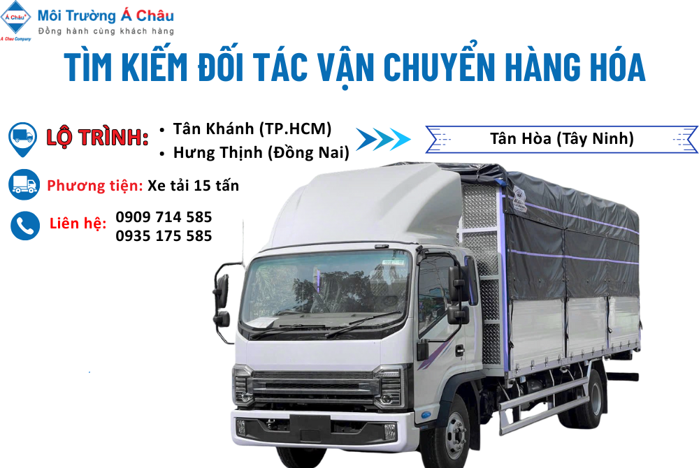 MÔI TRƯỜNG Á CHÂU - TÌM ĐỐI TÁC VẬN CHUYỂN HÀNG HÓA 