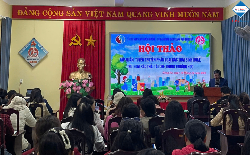 Triển khai phân loại, thu gom rác thải nhựa, giấy tái chế trong trường học trên địa bàn thành phố Đông Hà