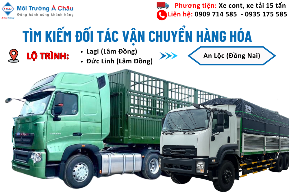 MÔI TRƯỜNG Á CHÂU - TÌM ĐỐI TÁC VẬN CHUYỂN HÀNG HÓA 