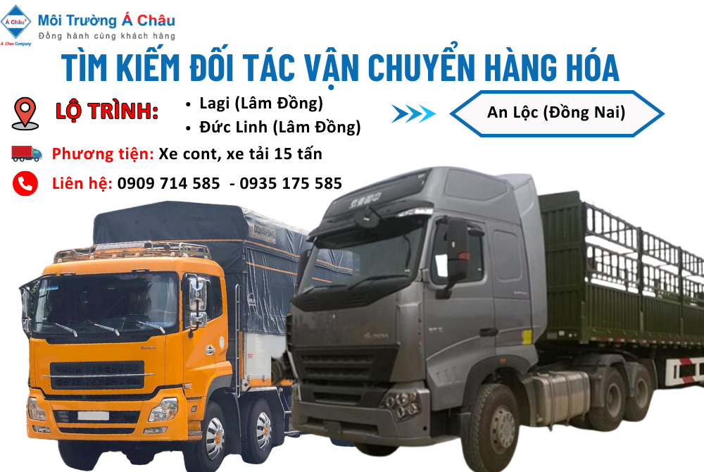 MÔI TRƯỜNG Á CHÂU - TÌM ĐỐI TÁC VẬN CHUYỂN HÀNG HÓA 