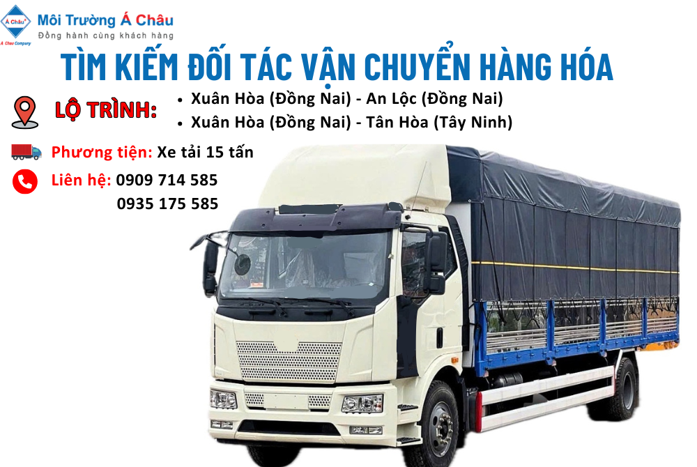 MÔI TRƯỜNG Á CHÂU - TÌM ĐỐI TÁC VẬN CHUYỂN HÀNG HÓA 