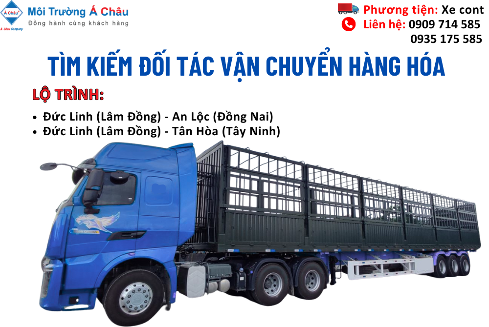 MÔI TRƯỜNG Á CHÂU - TÌM ĐỐI TÁC VẬN CHUYỂN HÀNG HÓA 