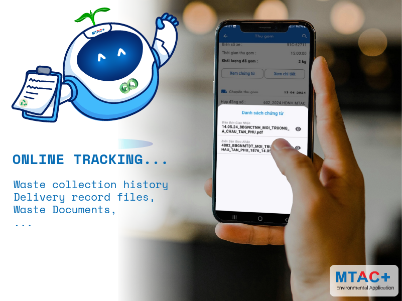 Cổng Khách hàng - Ứng dụng quản lý công tác môi trường MTAC+